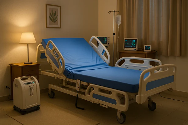 ICCU Full Fowler Hospital Bed Butterfly Panel, 5-Function Electric - Image 3