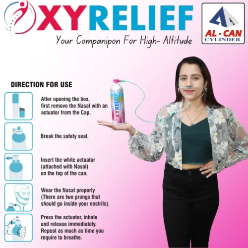 Oxy Relief Portable Oxygen Canister with Nasal Cannula - 9 Liters Rental - Image 3